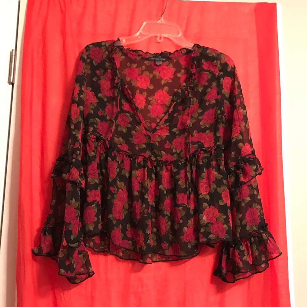 Flowy Tier Sleeve Blouse